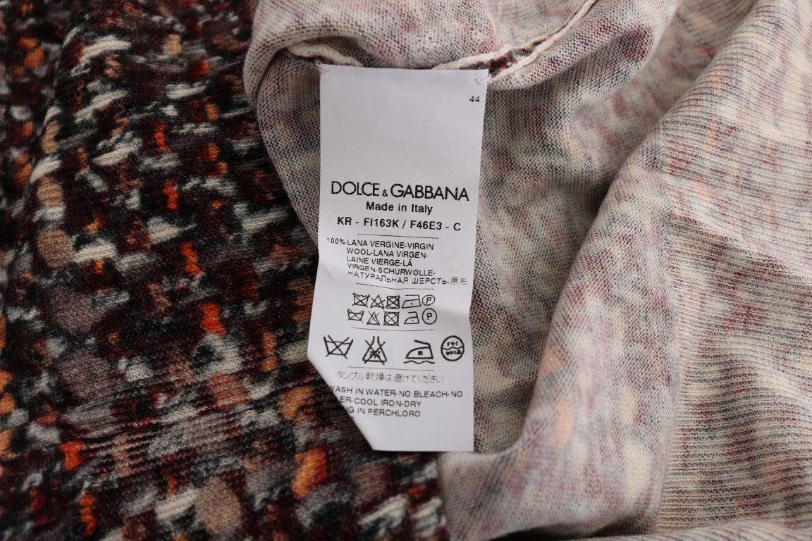 Dolce & Gabbana Αμάνικο πολύχρωμο πλεκτό μάλλινο μπλουζάκι