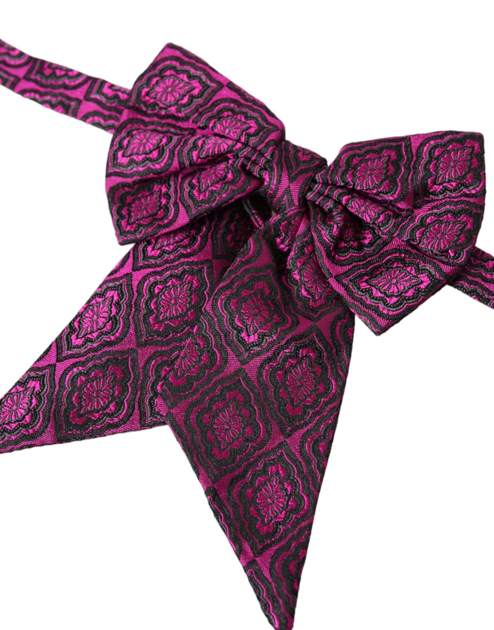 Ανδρικό παπιγιόν Dolce & Gabbana Purple Ribbon Μεταξωτό ρυθμιζόμενο λαιμό