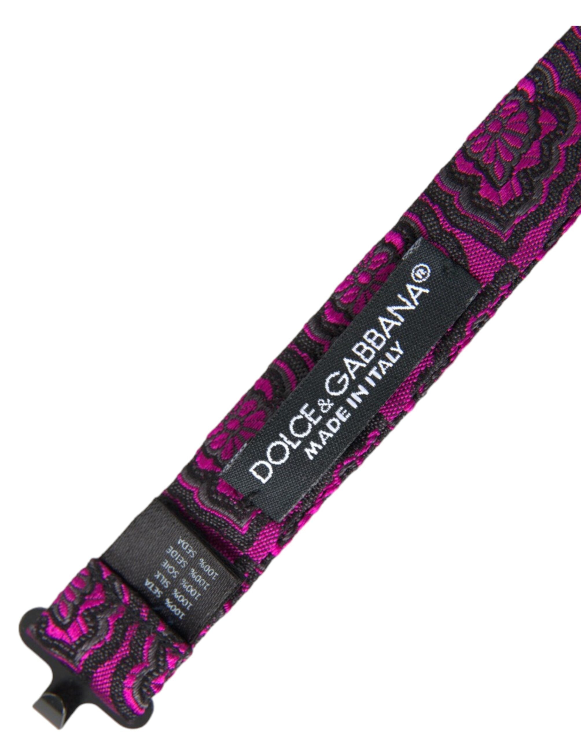 Ανδρικό παπιγιόν Dolce & Gabbana Purple Ribbon Μεταξωτό ρυθμιζόμενο λαιμό