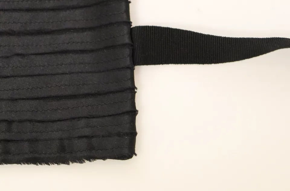 Dolce & Gabbana Black Silk Γυναικείο Cummerbund στη μέση
