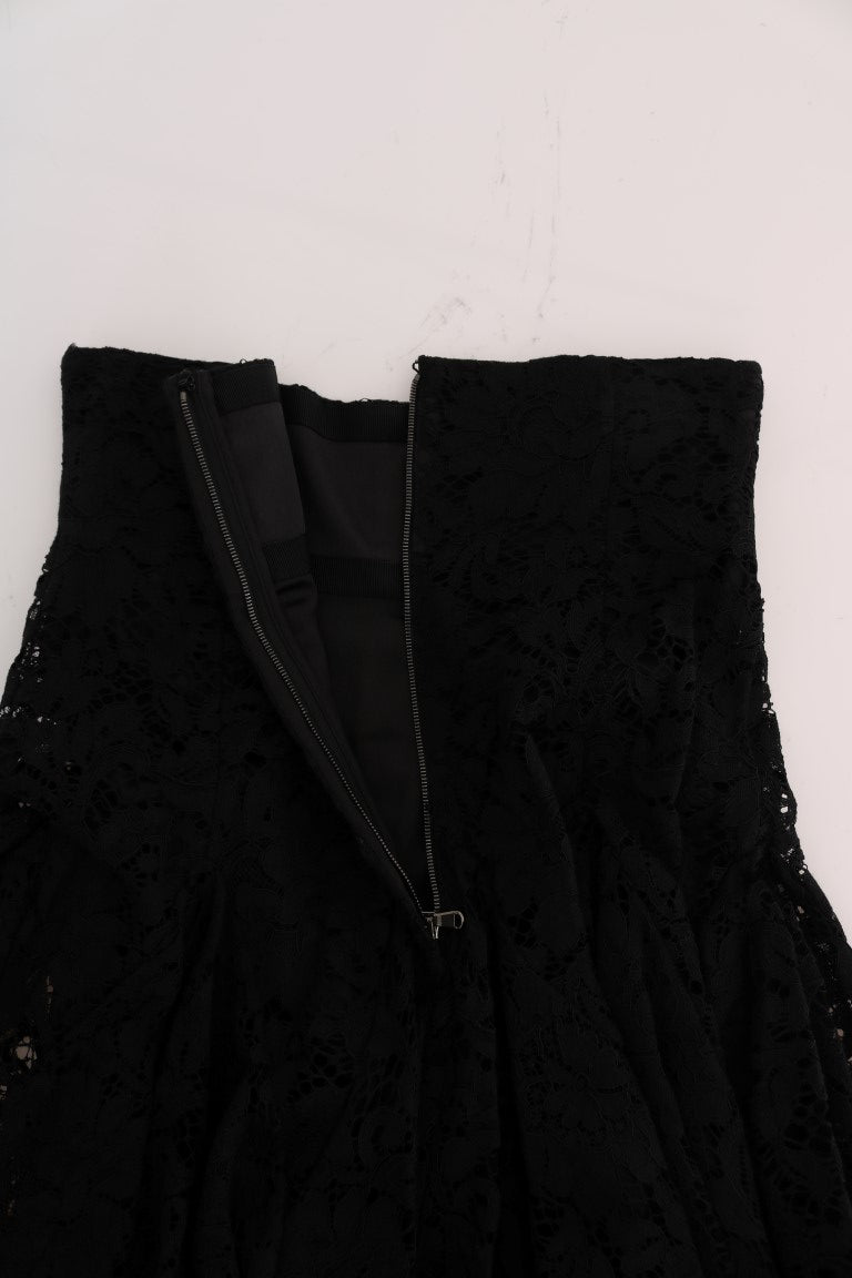 Μίνι φούστα Dolce & Gabbana Κομψή φλοράλ δαντέλα σε γραμμή Α