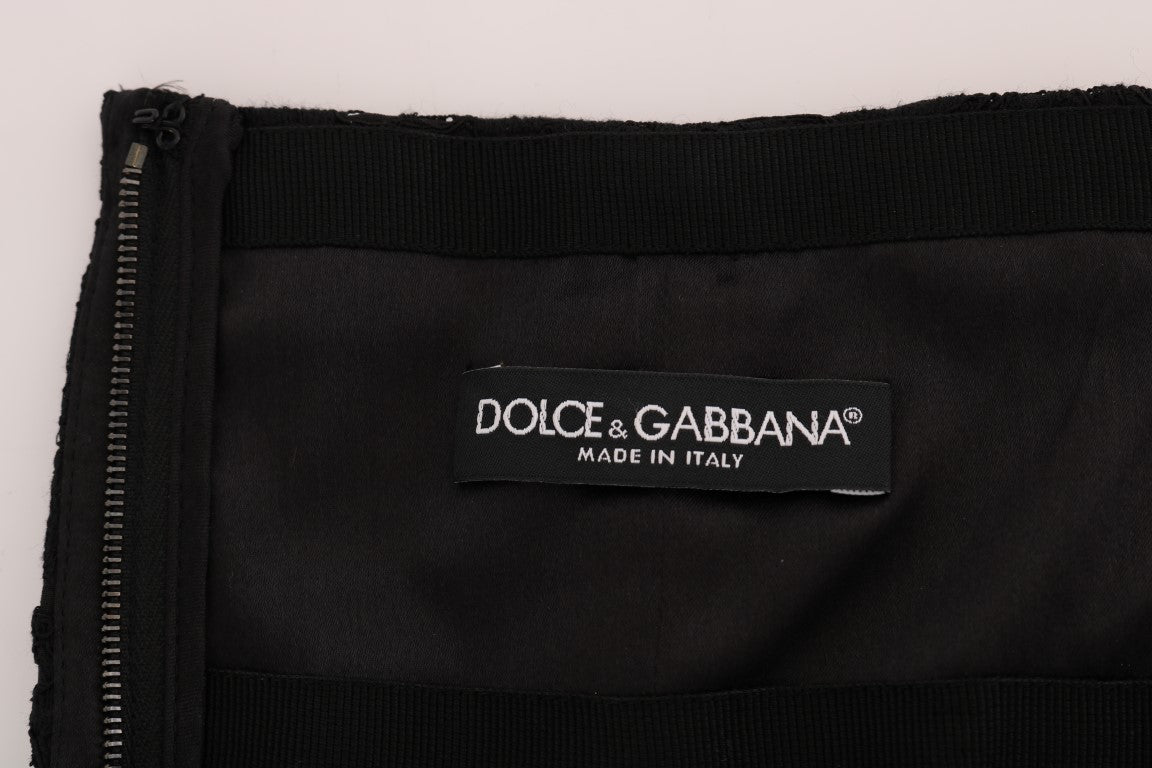 Μίνι φούστα Dolce & Gabbana Κομψή φλοράλ δαντέλα σε γραμμή Α