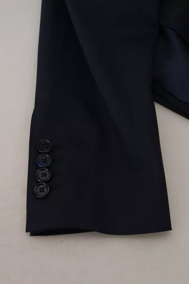 Ανδρικό σακάκι με μονό στήθος Dolce & Gabbana Blue Wool