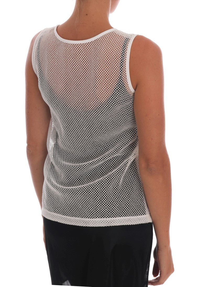 Dolce & Gabbana Αμάνικο διαφανές δίχτυ Tank Top