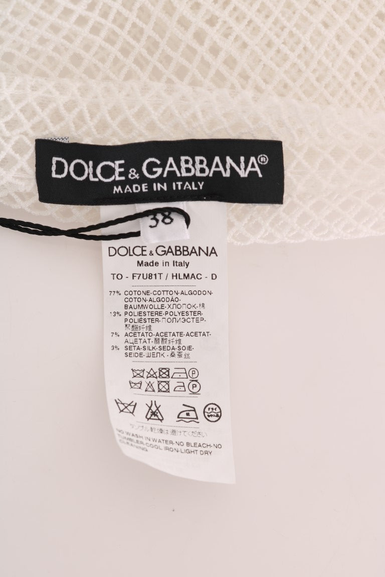 Dolce & Gabbana Αμάνικο διαφανές δίχτυ Tank Top