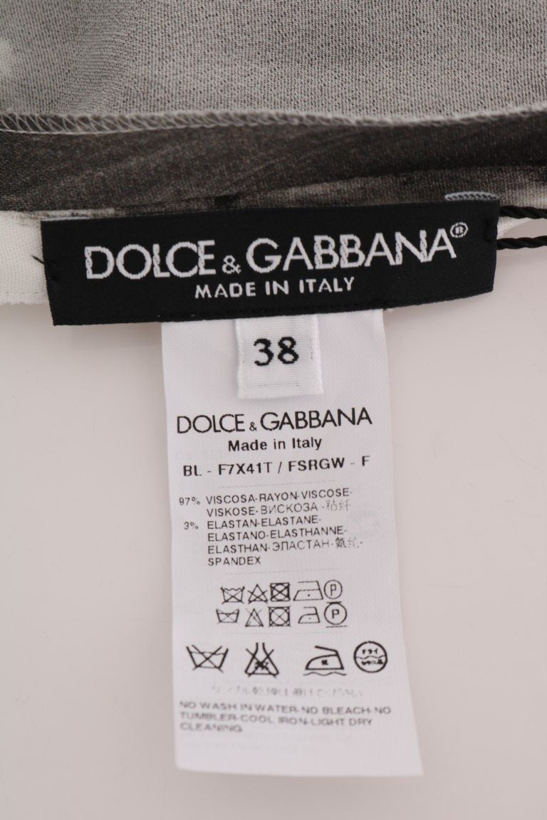 Κομψή ριγέ Stretch μπλούζα Dolce & Gabbana