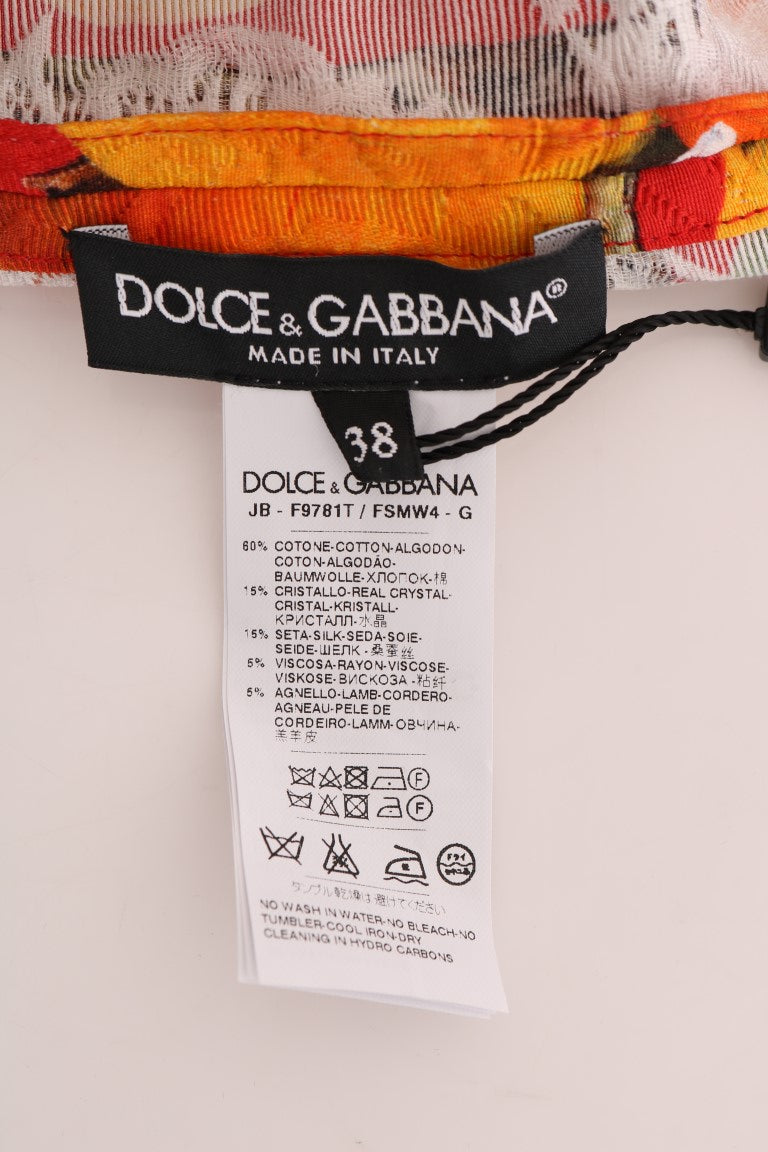 Διακοσμημένη κρεπ μπλούζα Dolce & Gabbana με στάμπα Blossom