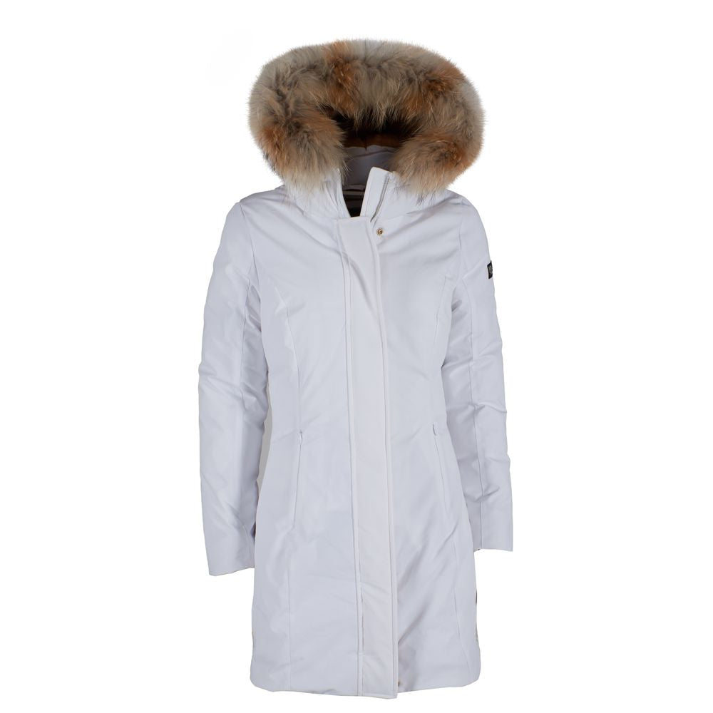 Yes Zee White Nylon Γυναικείο Μπουφάν