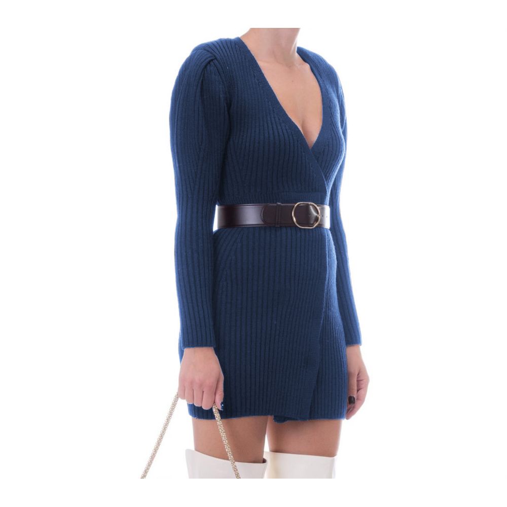 Γυναικείο φόρεμα Elisabetta Franchi Blue Wool