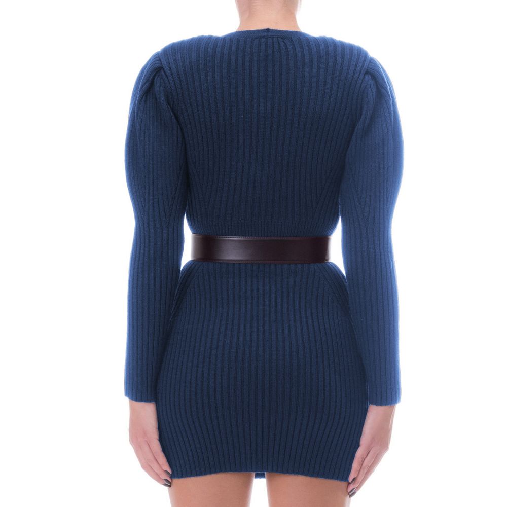 Γυναικείο φόρεμα Elisabetta Franchi Blue Wool