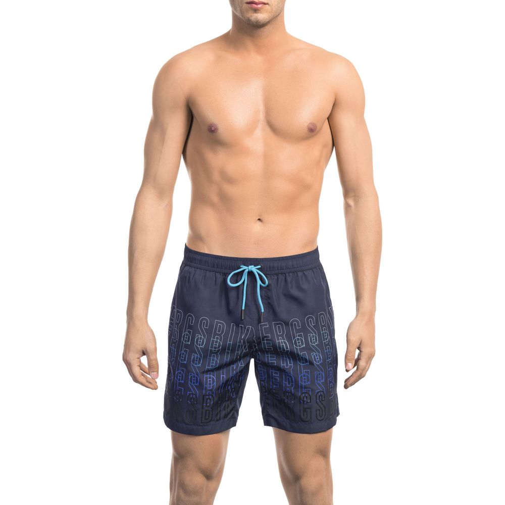 Ανδρικό σορτς κολύμβησης Bikkembergs Blue Polyester