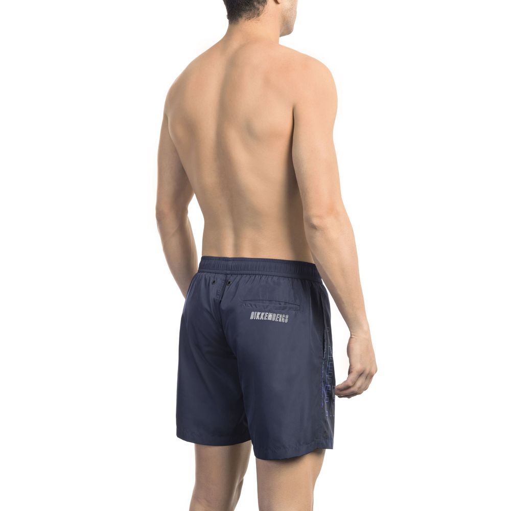 Ανδρικό σορτς κολύμβησης Bikkembergs Blue Polyester