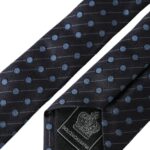 Ανδρική γραβάτα Dolce & Gabbana Μαύρη Μπλε Πουά Μεταξωτή Ρυθμιζόμενη Ανδρική Γραβάτα