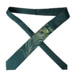 Ανδρική γραβάτα Dolce & Gabbana Green Printed 100% μεταξωτή ρυθμιζόμενη
