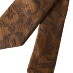 Ανδρική γραβάτα Dolce & Gabbana Brown Floral 100% μεταξωτό ρυθμιζόμενο