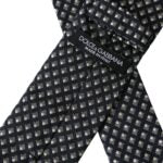 Dolce & Gabbana Μαύρη ανδρική γραβάτα με 100% μεταξωτό σχέδιο
