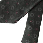Dolce & Gabbana Dark Grey 100% Silk Fantasy Adjustable Ανδρική γραβάτα