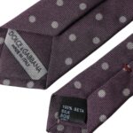 Ανδρική γραβάτα Dolce & Gabbana Purple 100% μεταξωτή πουά ρυθμιζόμενη