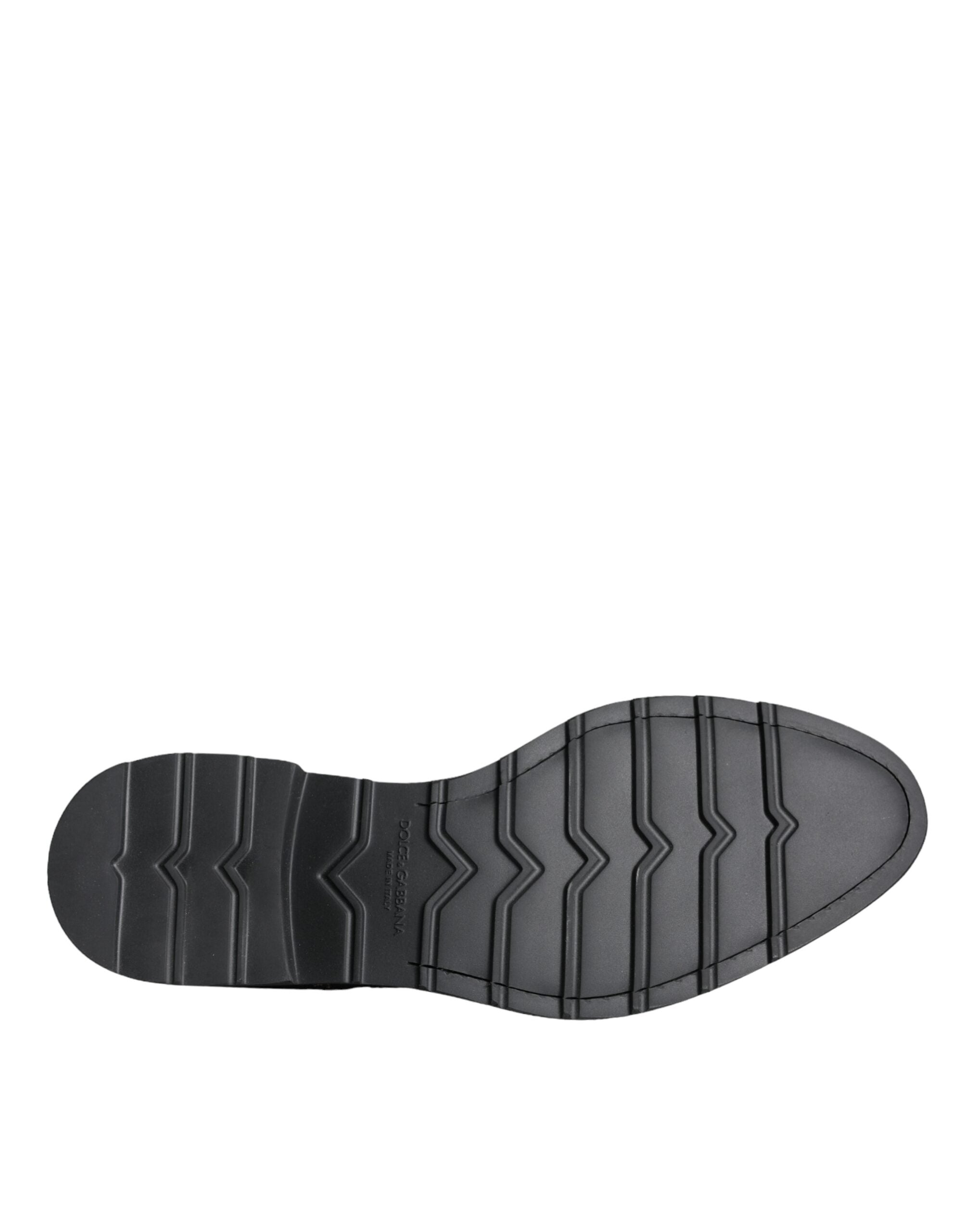 Επίσημα παπούτσια Dolce & Gabbana Black Suede Sicilia Lace Up