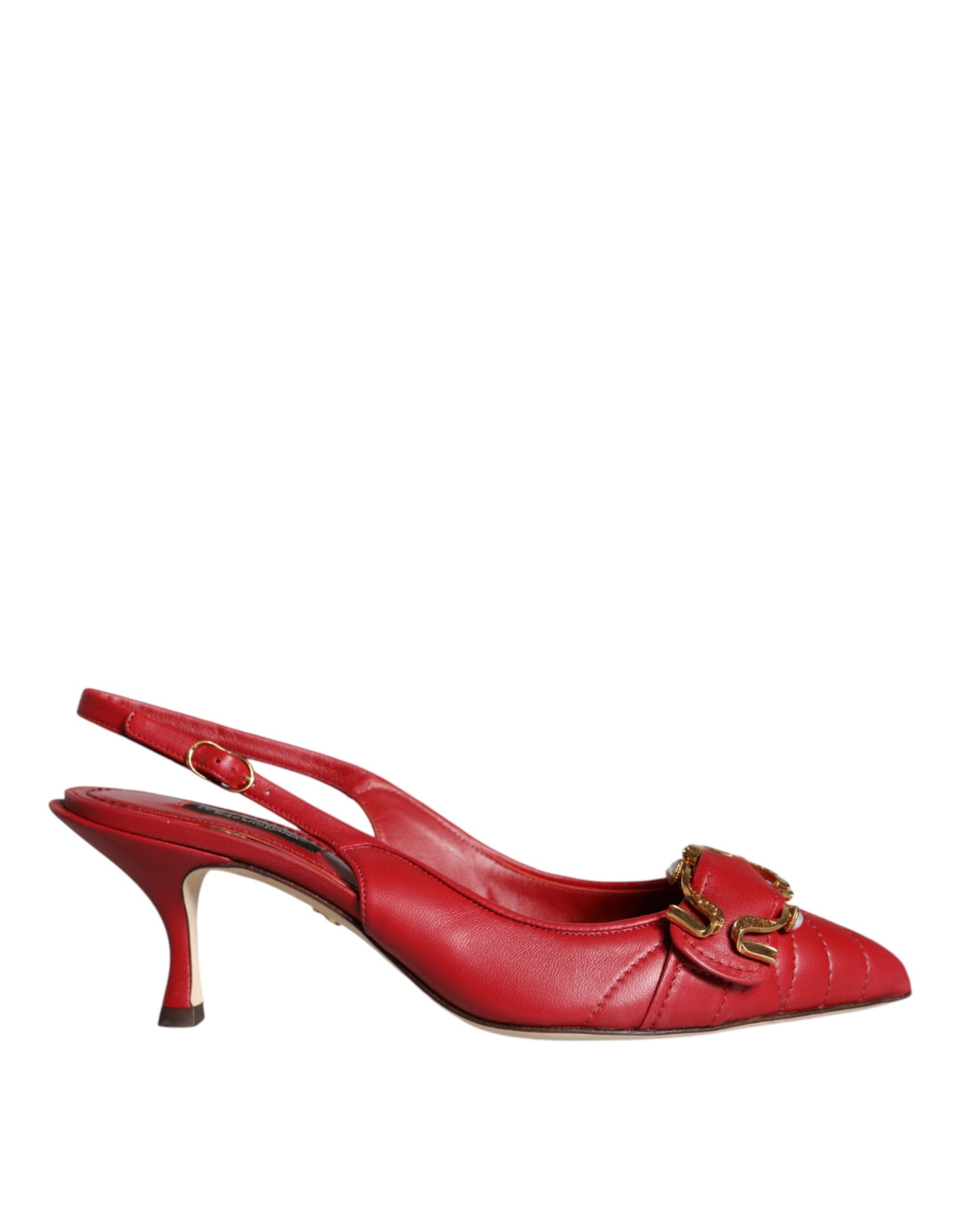 Dolce & Gabbana Red Devotion Δερμάτινα Τακούνια Slingback
