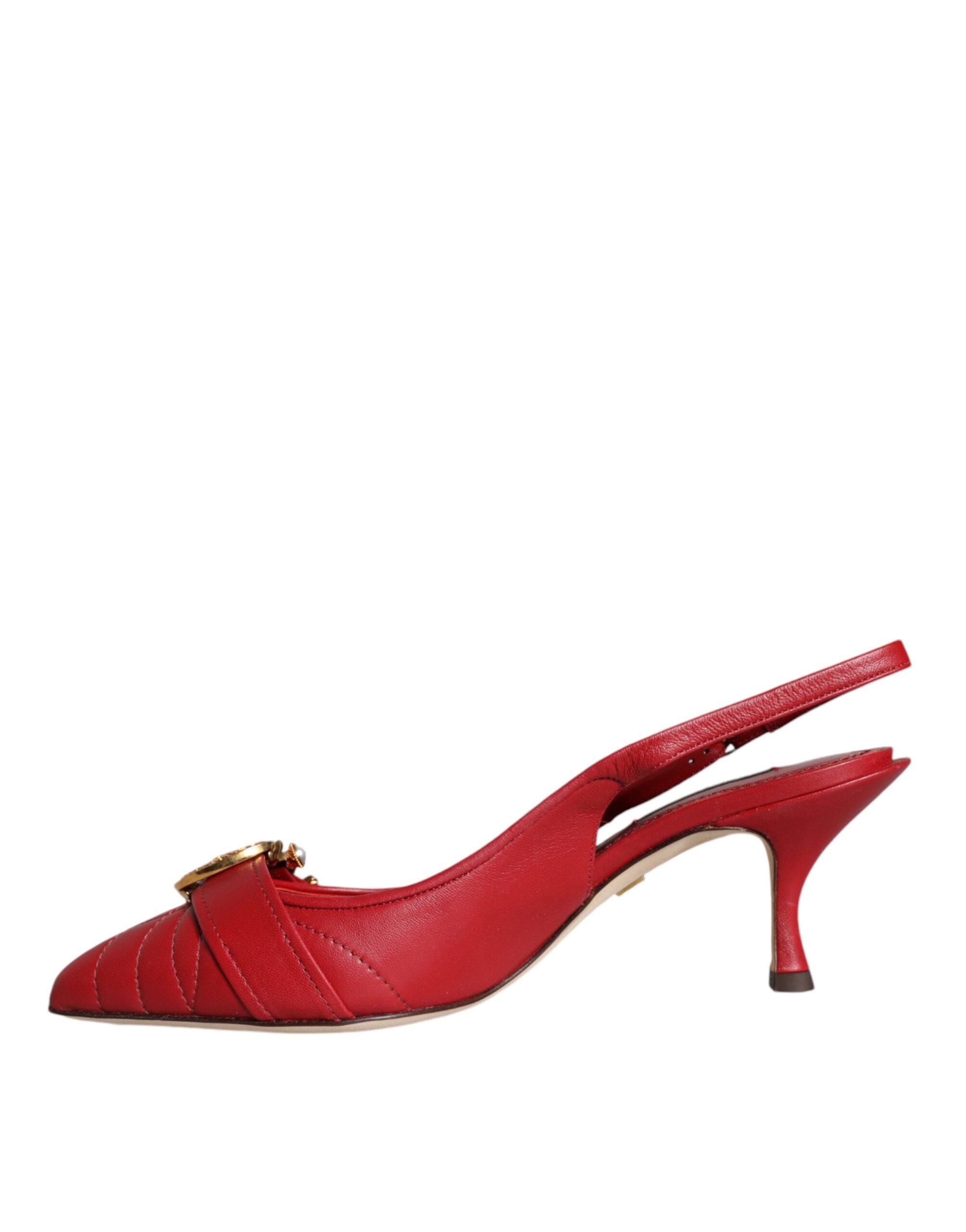 Dolce & Gabbana Red Devotion Δερμάτινα Τακούνια Slingback