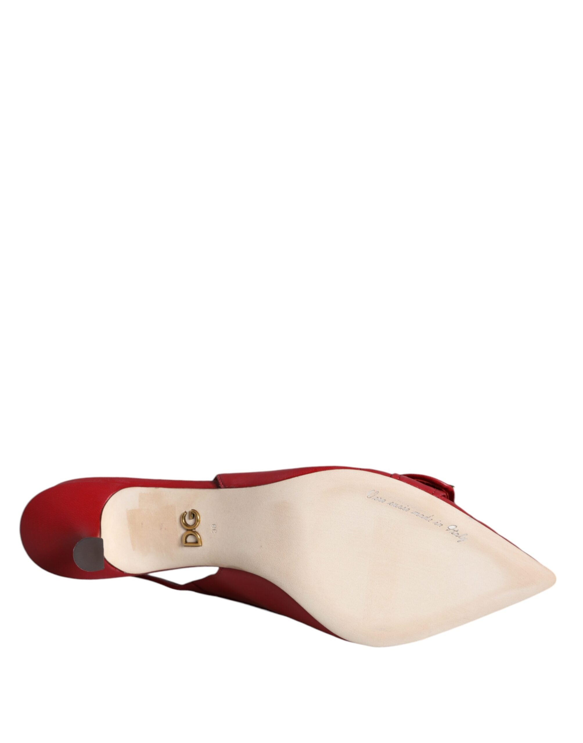 Dolce & Gabbana Red Devotion Δερμάτινα Τακούνια Slingback
