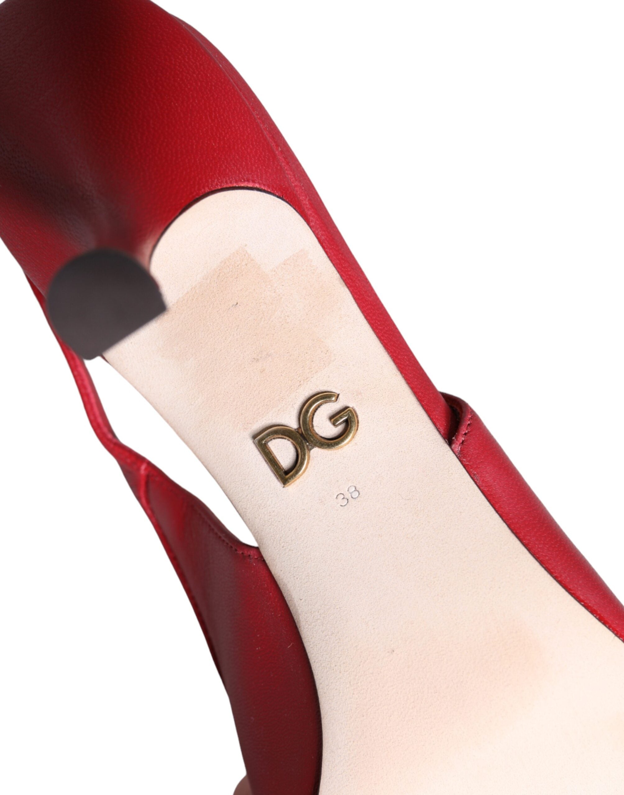 Dolce & Gabbana Red Devotion Δερμάτινα Τακούνια Slingback