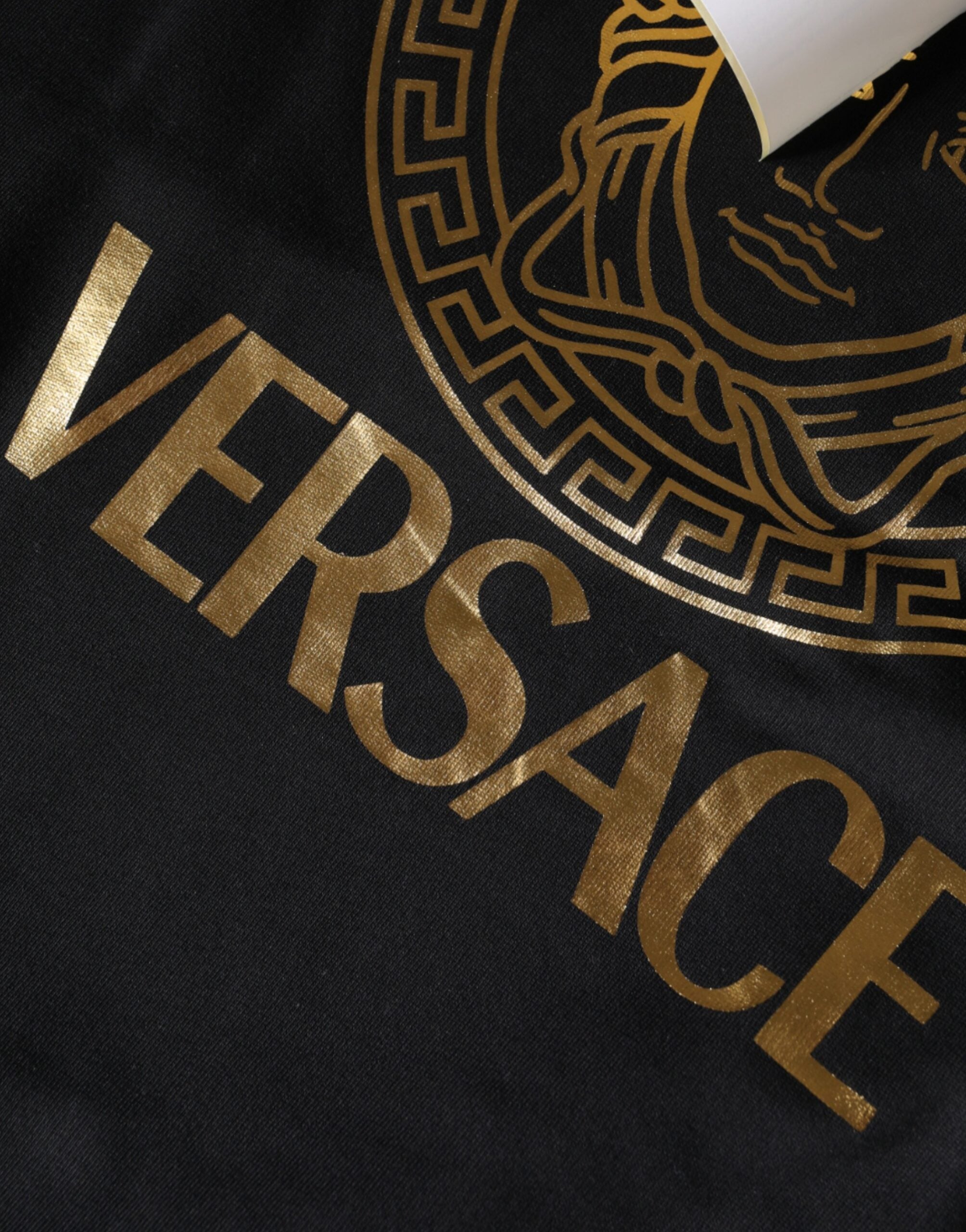 Πουλόβερ φούτερ Versace Black Medusa Print Cotton Hoodie-πουλόβερ
