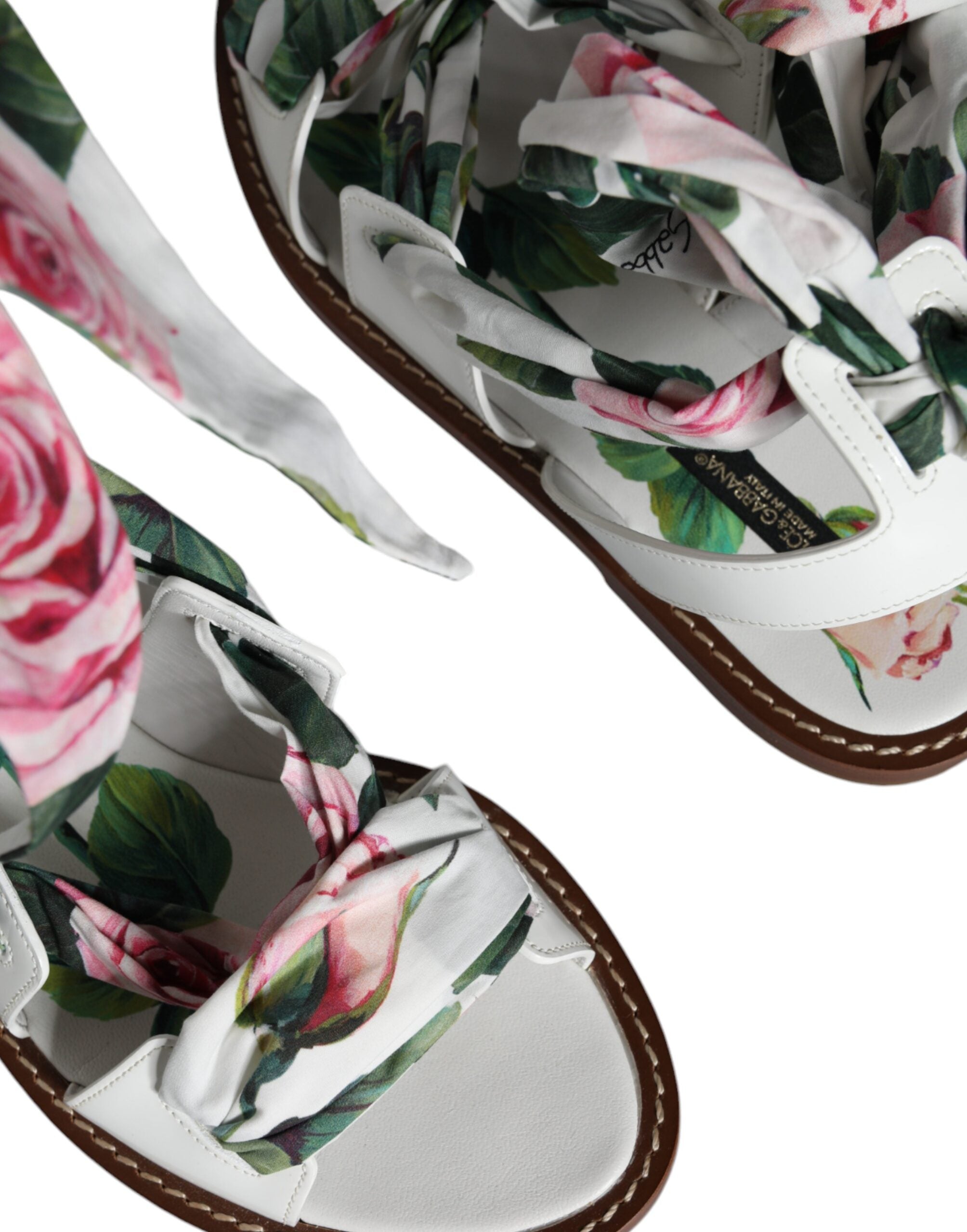 Παπούτσια Dolce & Gabbana με πολύχρωμα φλοράλ στάμπα σανδάλια με στάμπα