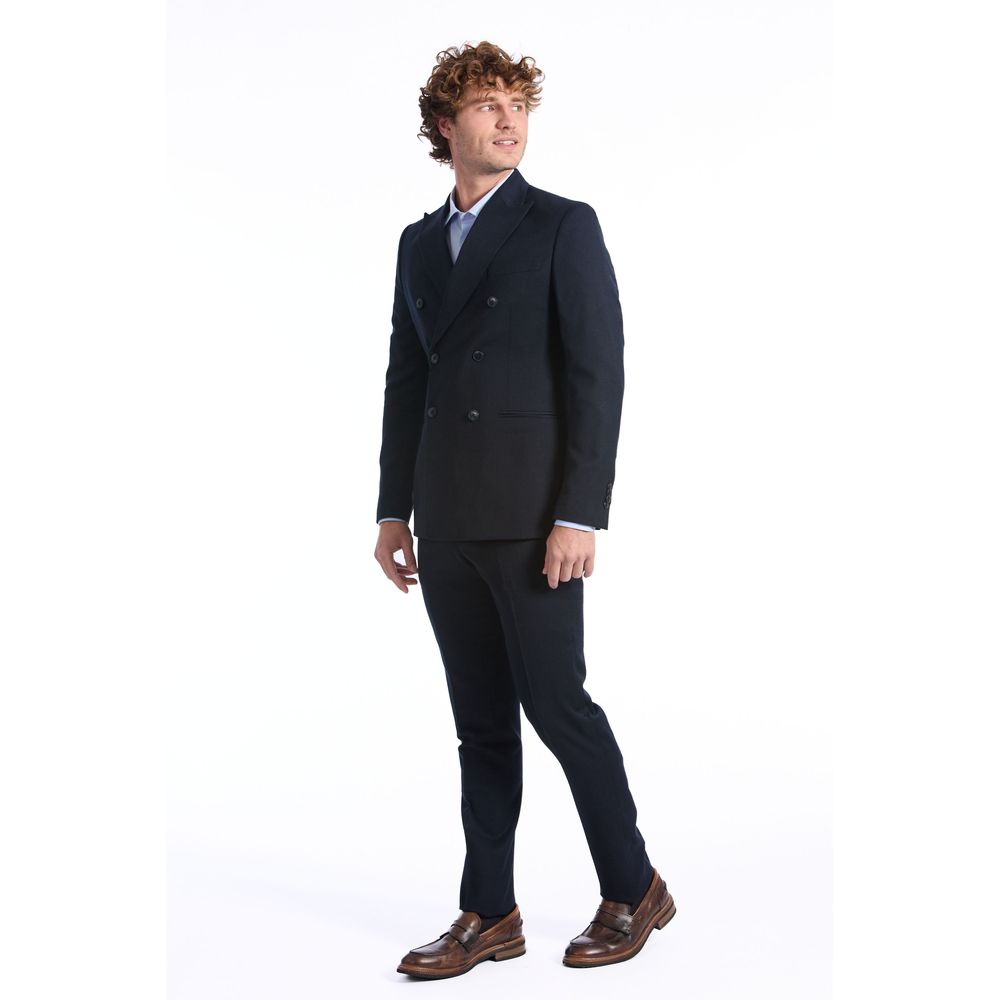 Ανδρικό κοστούμι Baldinini Trend Blue Wool