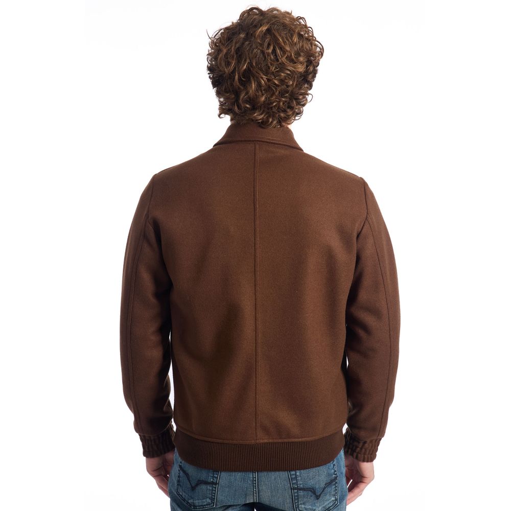 Ανδρικό μπουφάν Roberto Pepe Luxury Brown Polyester