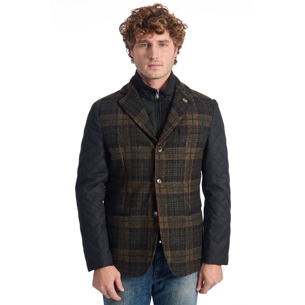 Ανδρικό μπουφάν Roberto Pepe Luxury Brown Wool