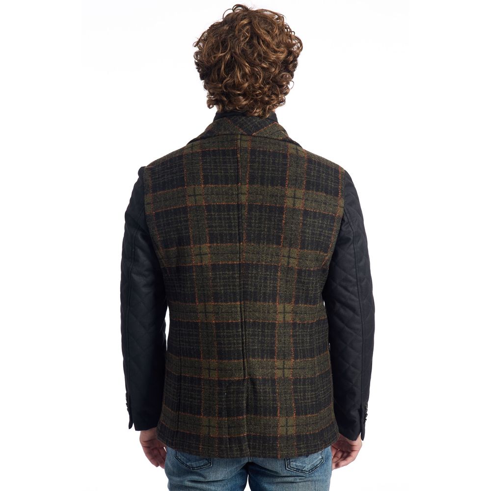 Ανδρικό μπουφάν Roberto Pepe Luxury Brown Wool