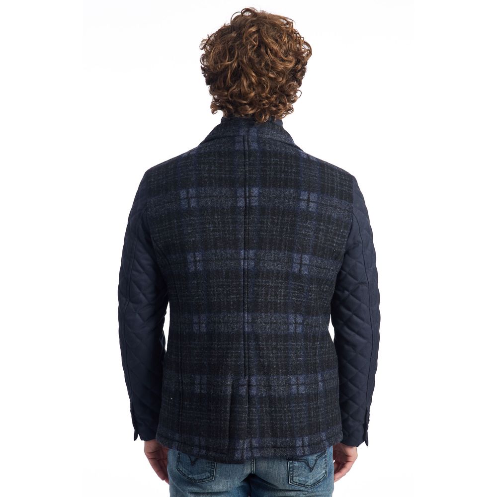 Ανδρικό μπουφάν Roberto Pepe Luxury Blue Wool