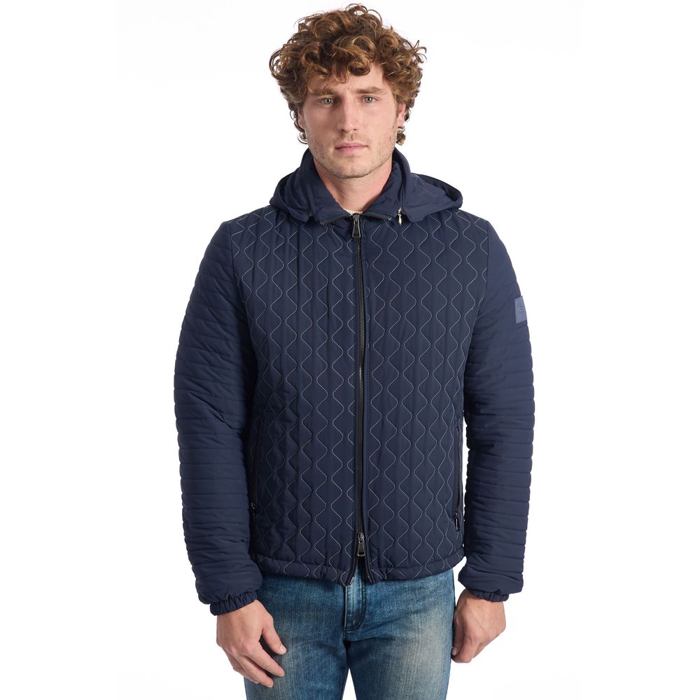Ανδρικό καπιτονέ μπουφάν Roberto Pepe Luxury Blue Polyamide
