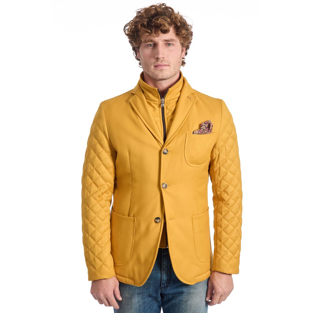 Ανδρικό μπουφάν Roberto Pepe Luxury Yellow Wool