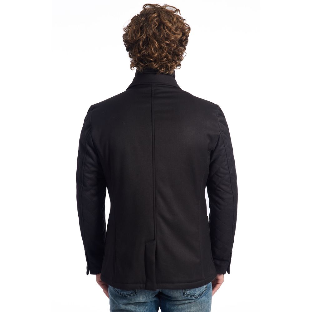 Ανδρικό μπουφάν Roberto Pepe Luxury Black Viscose