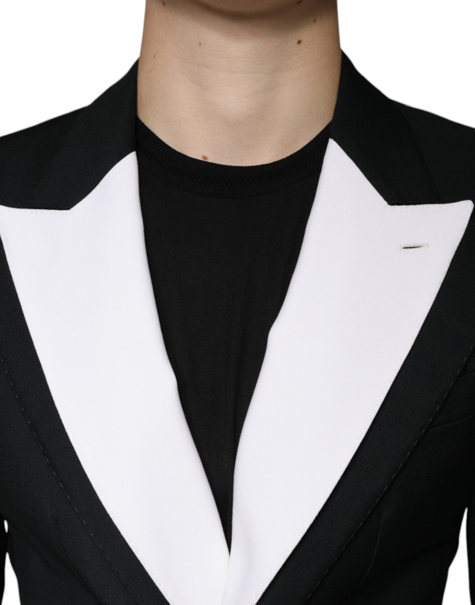 Μπλέιζερ με μονό στήθος Dolce & Gabbana Black White