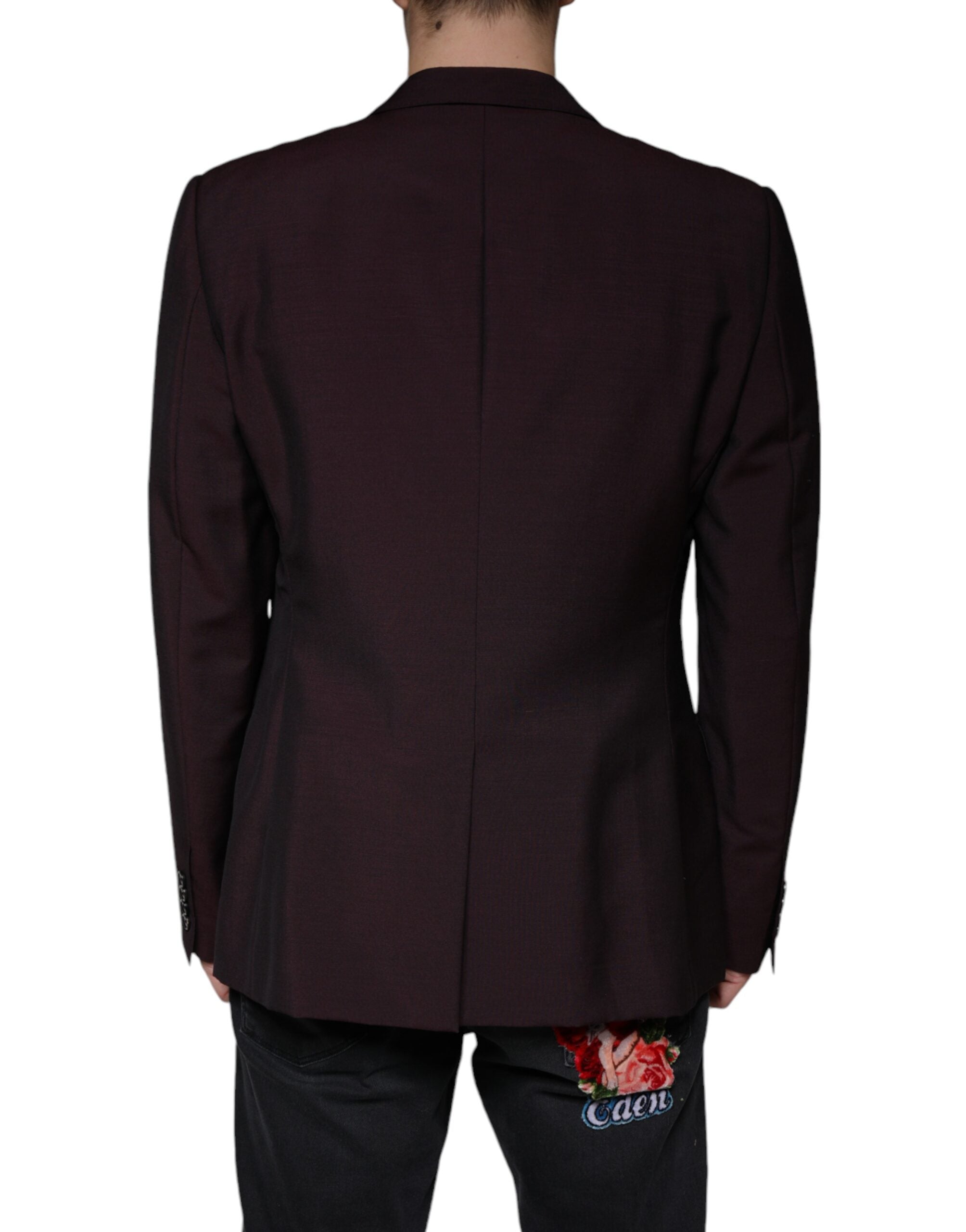 Μπλέιζερ με μονόστομο μάλλινο Bordeaux Dolce & Gabbana