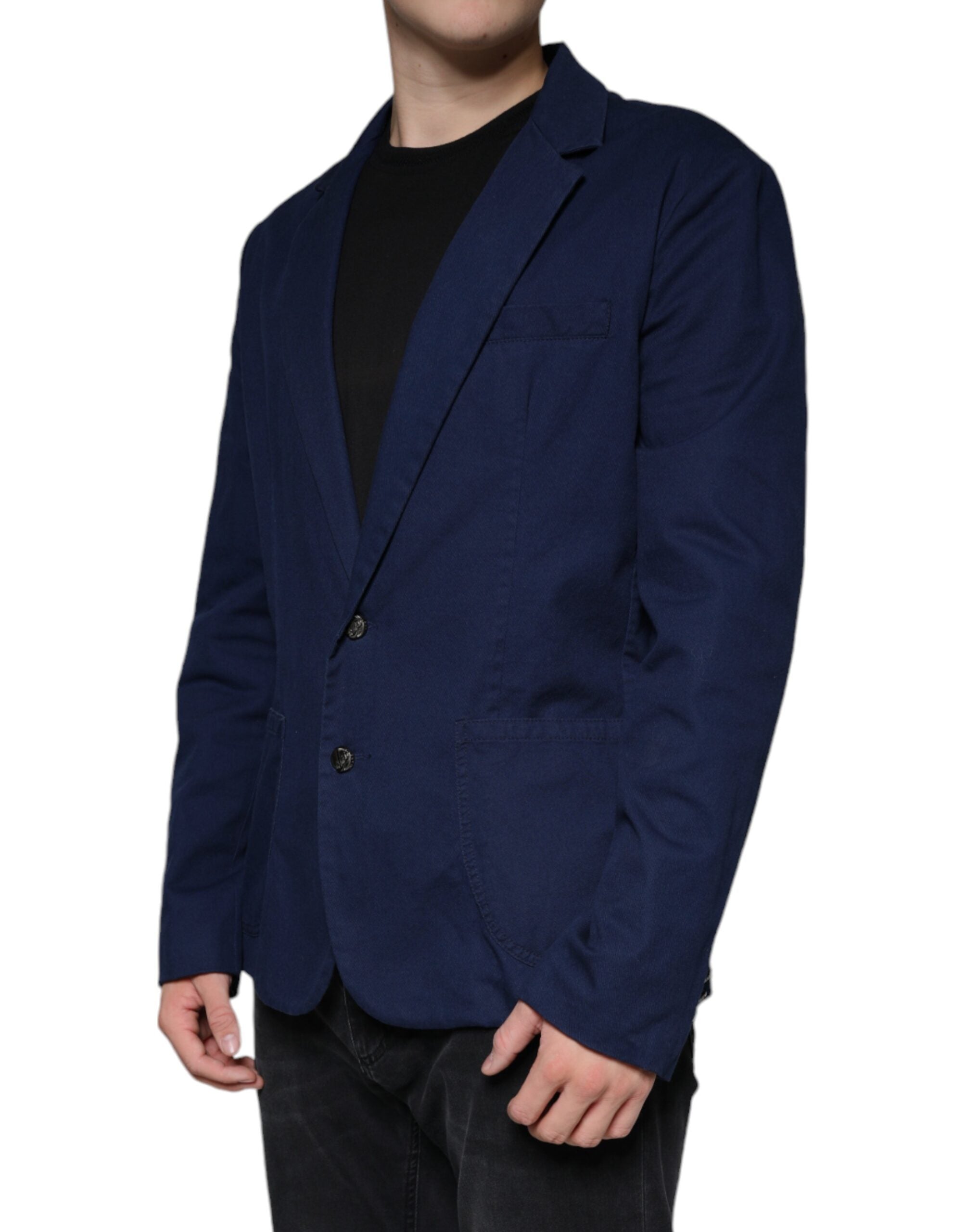 Μπλέιζερ με μονό στήθος Dolce & Gabbana Blue Notch
