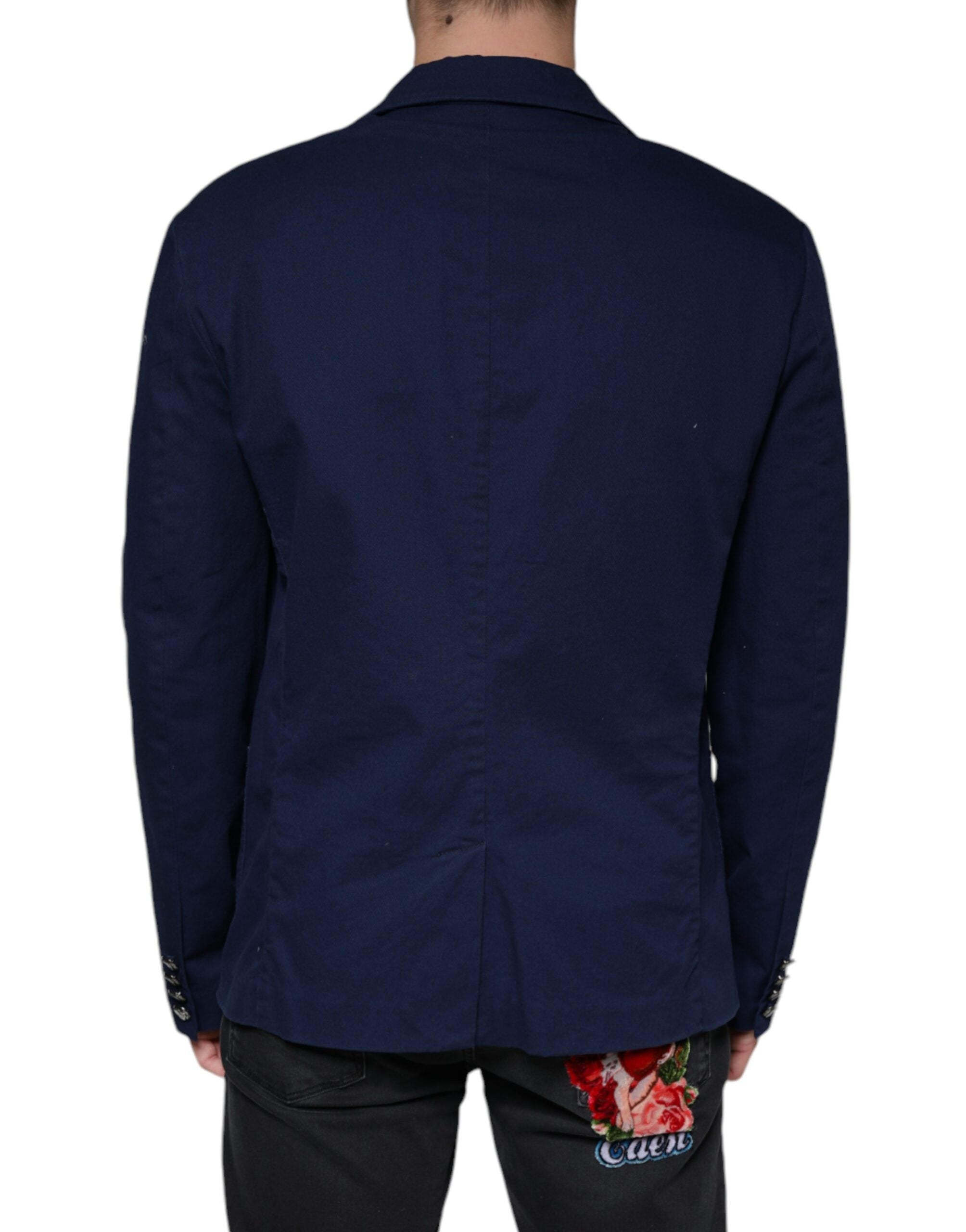 Μπλέιζερ με μονό στήθος Dolce & Gabbana Blue Notch