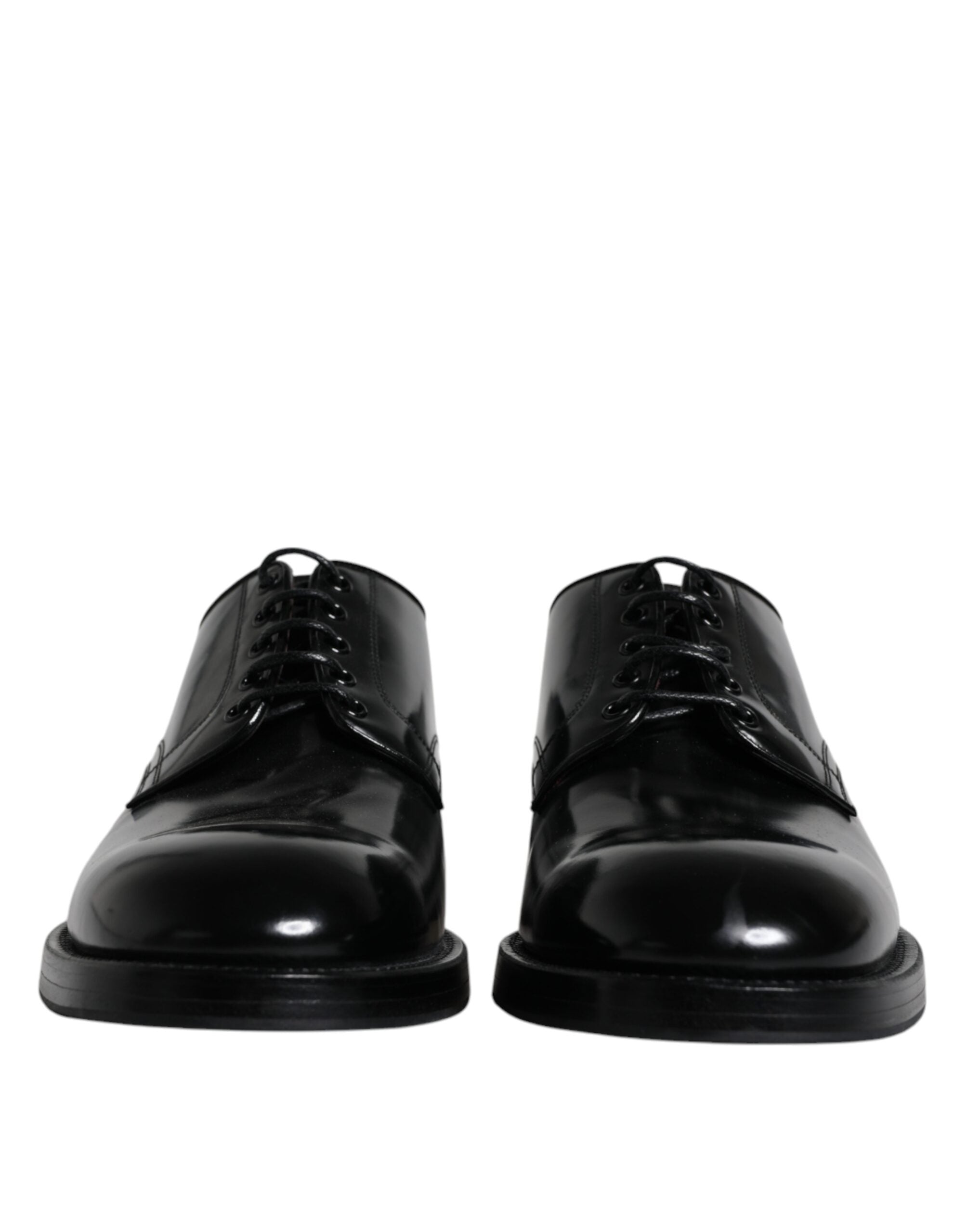 Dolce & Gabbana Μαύρα Δερμάτινα Lace Up Ανδρικά Επίσημα Παπούτσια Derby