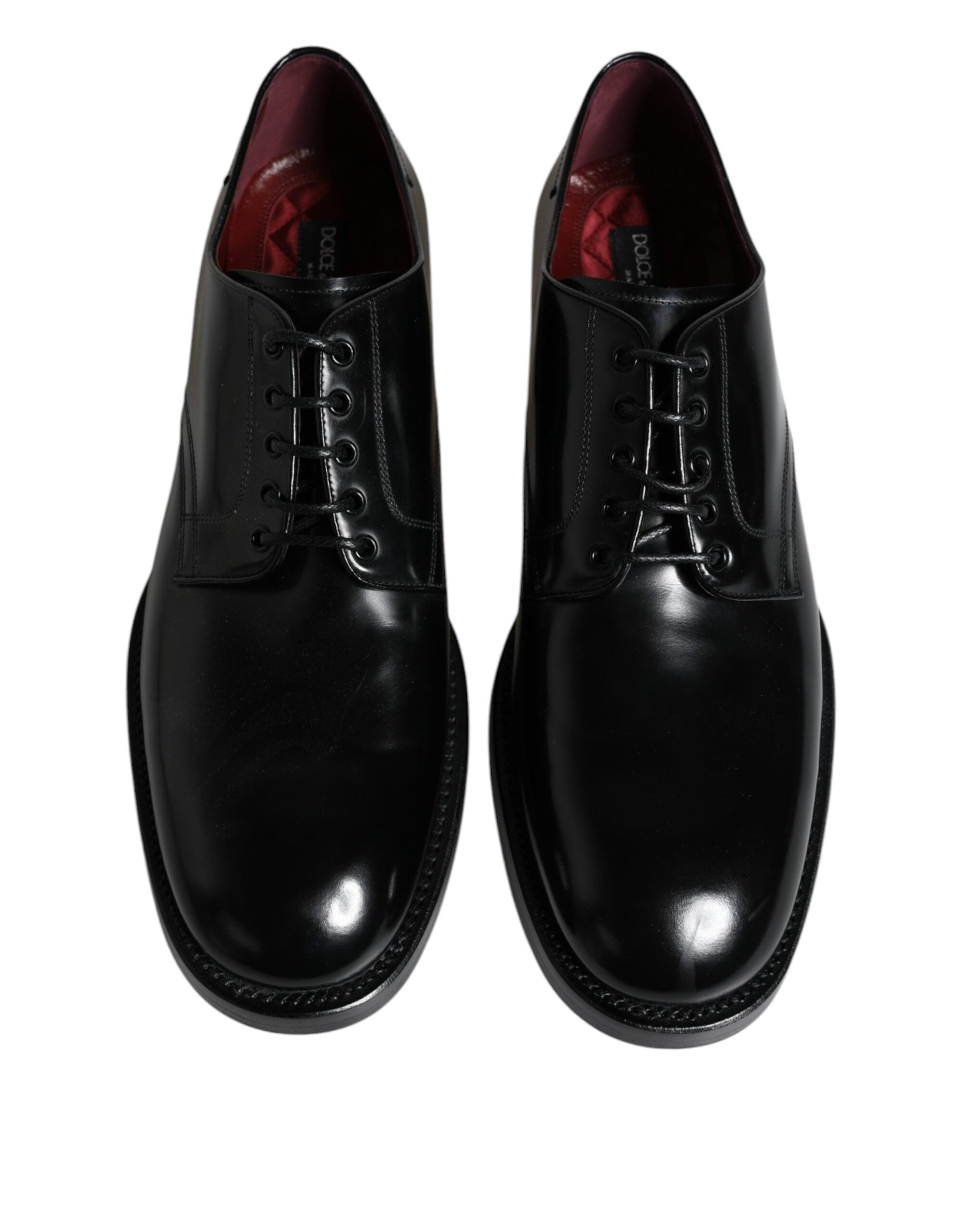 Dolce & Gabbana Μαύρα Δερμάτινα Lace Up Ανδρικά Επίσημα Παπούτσια Derby