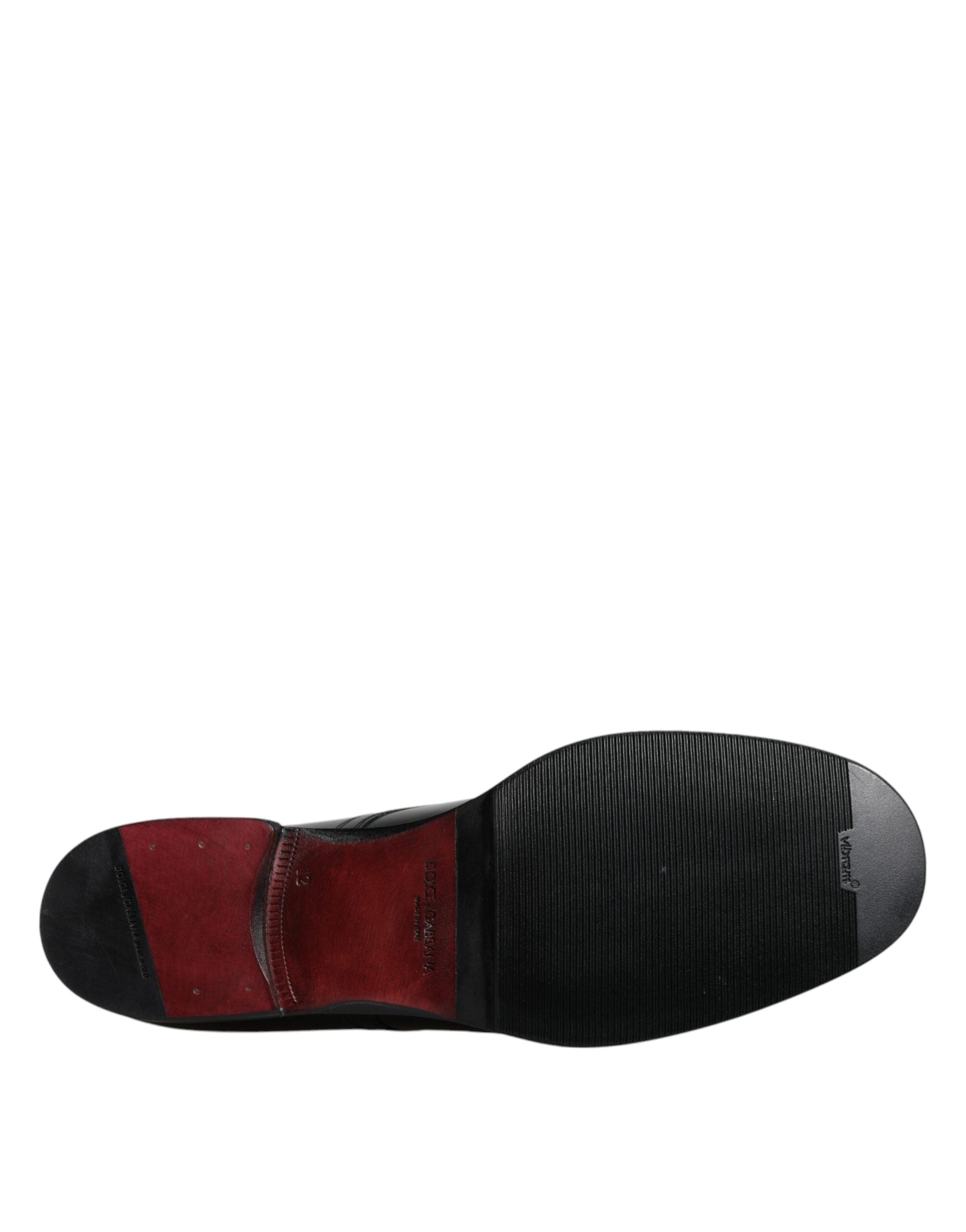 Dolce & Gabbana Μαύρα Δερμάτινα Lace Up Ανδρικά Επίσημα Παπούτσια Derby