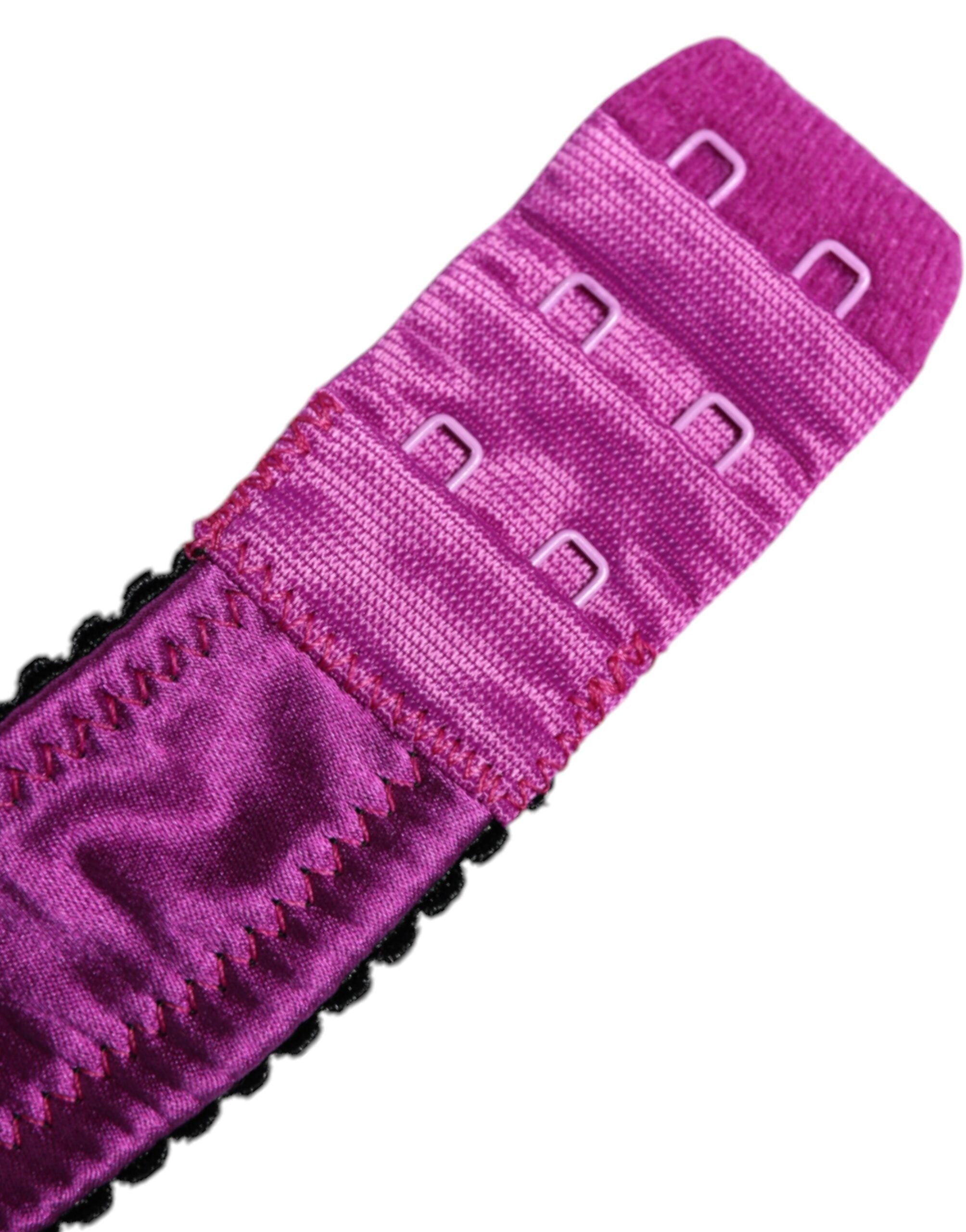 Dolce & Gabbana Purple Silk Underwired Balconette Εσώρουχα