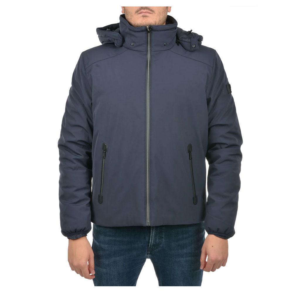 Yes Zee Blue Nylon Men Jacket