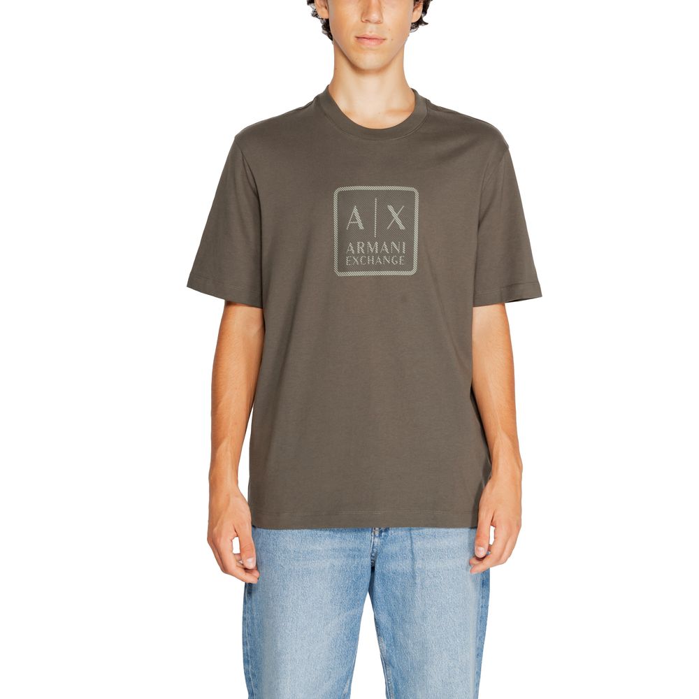 Μπλουζάκι Armani Exchange πράσινο βαμβακερό