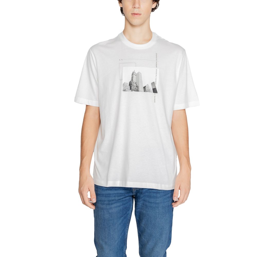 Μπλουζάκι Armani Exchange Λευκό βαμβακερό