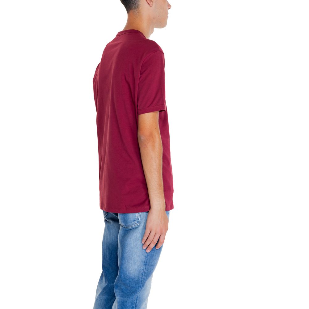 Βαμβακερό μπλουζάκι Armani Exchange Bordeaux