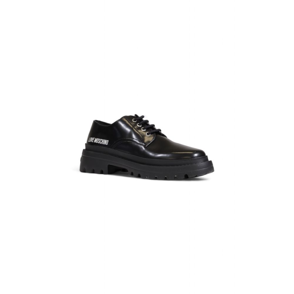 Love Flat παπούτσι από μαύρο πολυαιθυλένιο Moschino